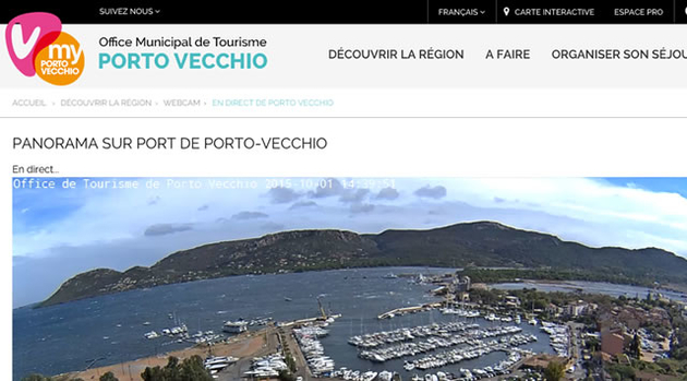 Installation d'une webcam sur le port de Porto-Vecchio